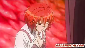 Roped hentai coeds get squeezed and bound for maximum pleasure