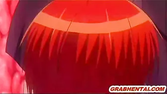 Roped hentai coeds get squeezed and bound for maximum pleasure