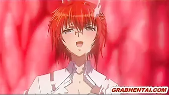 Roped hentai coeds get squeezed and bound for maximum pleasure