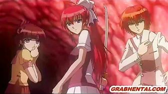 Roped hentai coeds get squeezed and bound for maximum pleasure