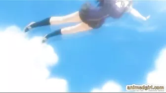 Busty hentai coed double penetration by shemale anime