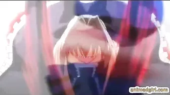 Busty hentai coed double penetration by shemale anime