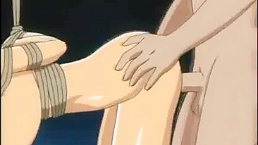 Boss's Bondage Fantasy Fulfilled - Roped Hentai Gangbanged and Filmed