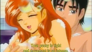 Redhead Hentai Bigtits Fucking in the Bathtub - A Steamy Anime Experience