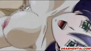 Busty hentai hot sucking cock and wetpussy fucking, Anime, XXX