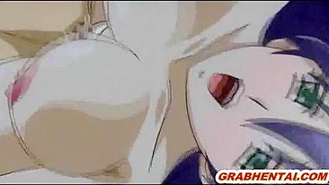 Busty hentai hot sucking cock and wetpussy fucking, Anime, XXX