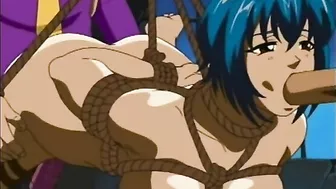 Bondage hentai gets ass and mouth fucked, anime,  bondage,  hentai,  roped,  ass