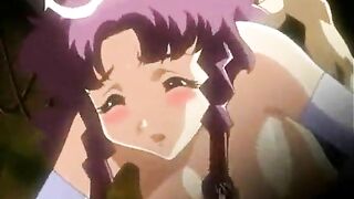 Chained hentai bride gets punishment and dildoed, anime bondage