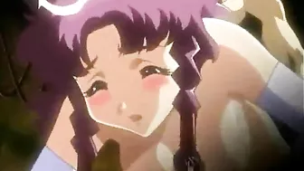 Chained hentai bride gets punishment and dildoed, anime bondage