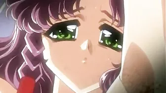 Chained hentai bride gets punishment and dildoed, anime bondage