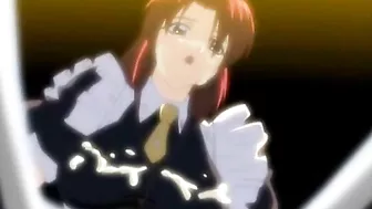 Busty hentai maid with muzzle gets whipped and dildoed ass and pussy, Anime,  Busty