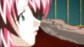 Busty hentai maid with muzzle gets whipped and dildoed ass and pussy, Anime,  Busty