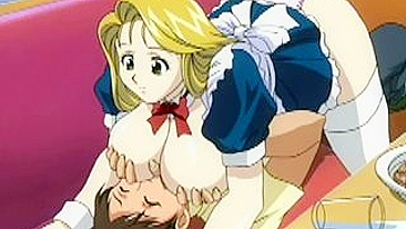 Busty Hentai Maid Gets Squeezed Her Big Tits - Anime