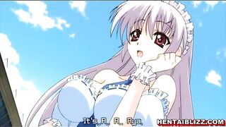 Busty Anime Hentai Posing in Public - Sexy Porn Video