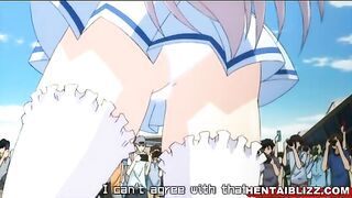 Busty Anime Hentai Posing in Public - Sexy Porn Video