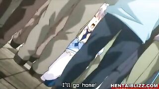 Busty Anime Hentai Posing in Public - Sexy Porn Video