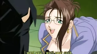 Big-Juicy-Tits Anime Teacher Gets Blowjob and Stuffed - Hentai Porn