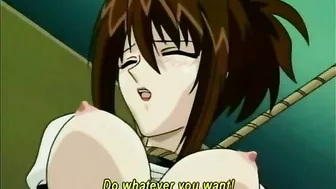 Tied-up Anime Babe Gets Fucked by Brats