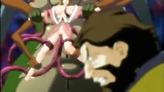 Hentai Girl Caught and Drilled All Holes by Tentacles