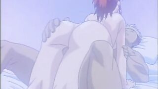 Busty hentai tittyfucking and licking stiff cock, anime - Watch now!