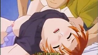 Busty hentai tittyfucking and licking stiff cock, anime - Watch now!