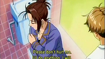 Big Breasted Anime Schoolgirl Pinches Her Nipples - Hentai Porn Video