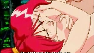 Redhead hentai girl hot riding a old guy cock, Anime, XXX