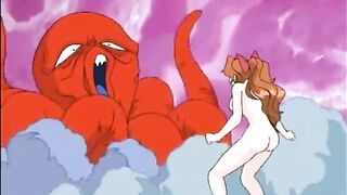 Hentai Girl Drilled by Octopus Tentacles and Levitates on Cock - Watch now!