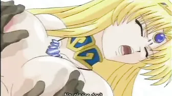 Busty hentai Princess gets squeezed her bigtits