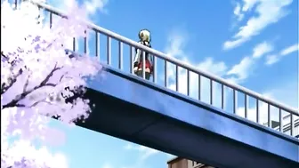 Chained hentai gets squeezed by shemale anime, titty fingering