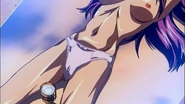 Chained hentai gets squeezed by shemale anime, titty fingering