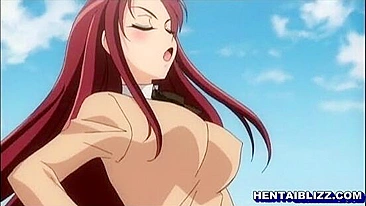 Hentai Girl Self Licks Big Tits and Fingers Wet Pussy in Anime