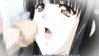 Hentai babe swings wet pussy in group fuck session, anime-style