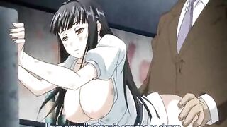 Hentai babe swings wet pussy in group fuck session, anime-style