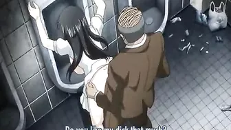 Hentai babe swings wet pussy in group fuck session, anime-style