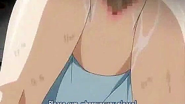 Hentai babe swings wet pussy in group fuck session, anime-style