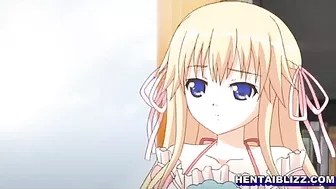 Schoolgirl hentai with big tits and wet pussy poking, anime coed