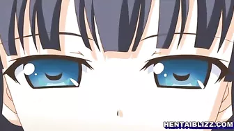 Schoolgirl hentai with big tits and wet pussy poking, anime coed