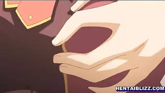 Schoolgirl hentai with big tits and wet pussy poking, anime coed