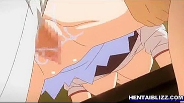 Schoolgirl hentai with big tits and wet pussy poking, anime coed