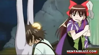 Hentai Cutie Gets Squeezed Tits, Chained and Fingered