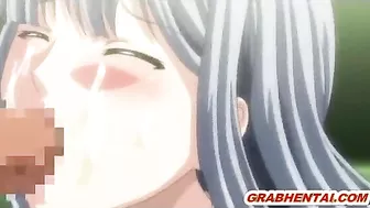 Hentai Coed Gangbanged and Facial Cumshot in the Train