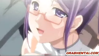 Hentai Coed Gangbanged and Facial Cumshot in the Train