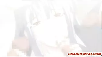 Hentai Coed Gangbanged and Facial Cumshot in the Train