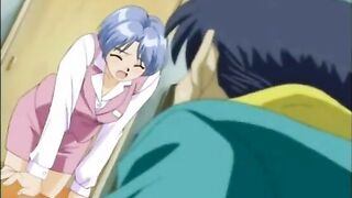 Girl Gets Poked by Ebony Pervert in Hot Hentai Action