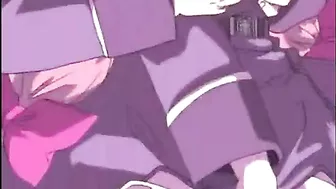 Cute hentai gets fingered pussy and sucked stiff dick by soldier, anime