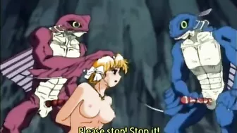 Hentai Porn Video - Bondage Girls Groupfucked by Monster Lizards