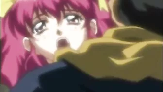 Chained hentai girls get whipped and fucked by pervert guy