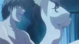 Ass-Fucking Hentai with Muzzled Bondage and Big Cock