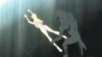 Huge Boobed Pregnant Hentai Gets Fucked by Lizard Monster in Anime